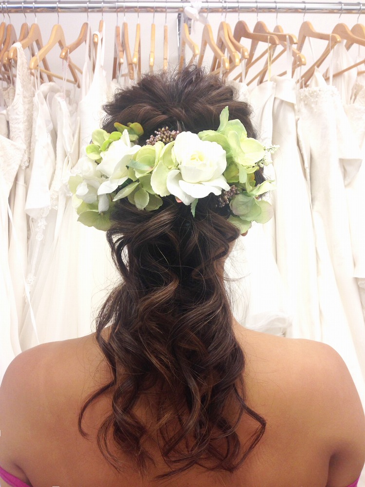 ミディアムヘアーのヘッドピースセット